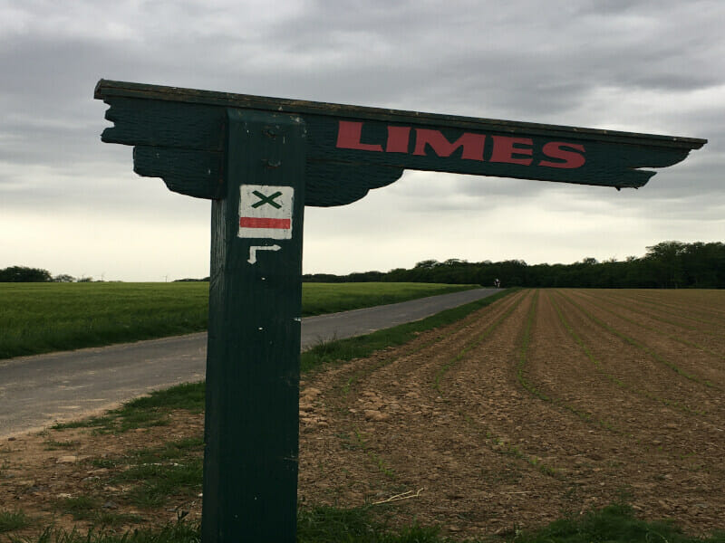Limesradweg - Limesschild.
