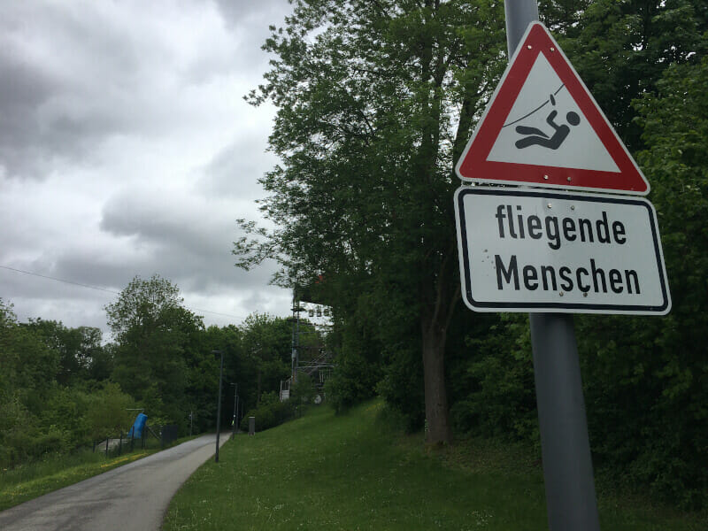 Fliegende Menschen - Kletterturm Öhringen - Limes-Radweg