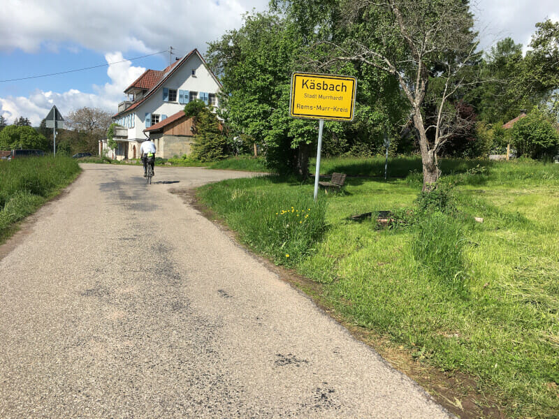 Käsbach hinter Murrhadt - Limesradweg.