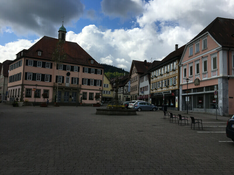 Innenstadt Murrhardt am deutschen Limesradweg