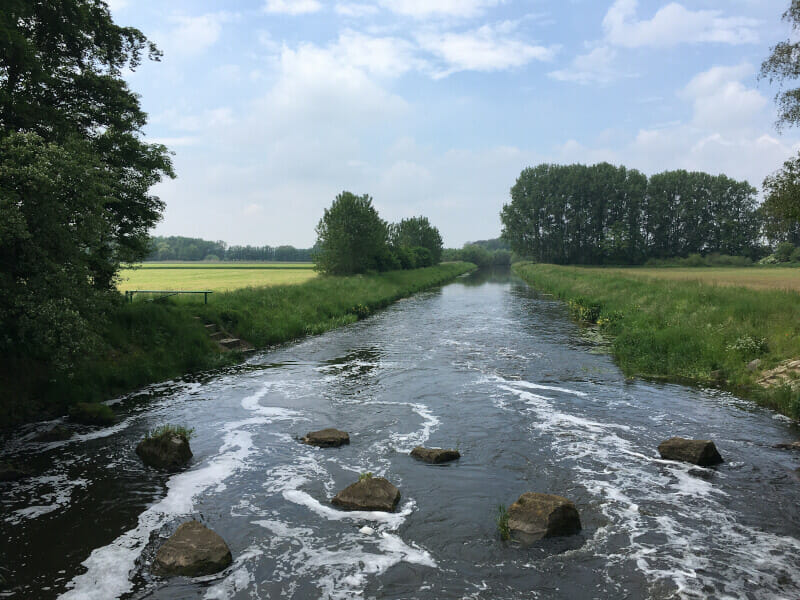 Ems von Brücke hinter Harsewinkel.