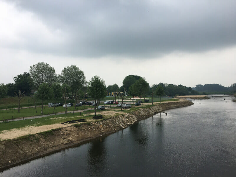 Greven - Blick auf die Ems - Emsradweg