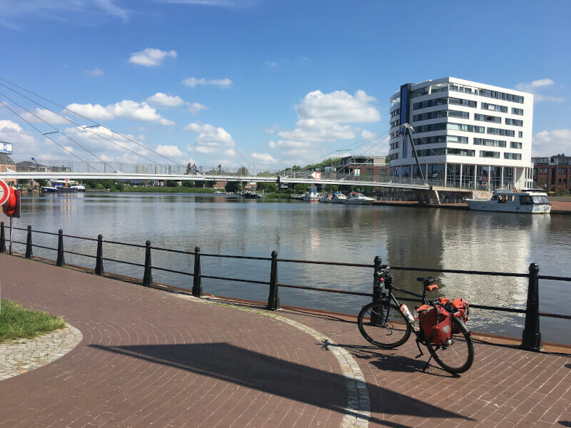 Leer in Ostfriesland am Emsradweg.