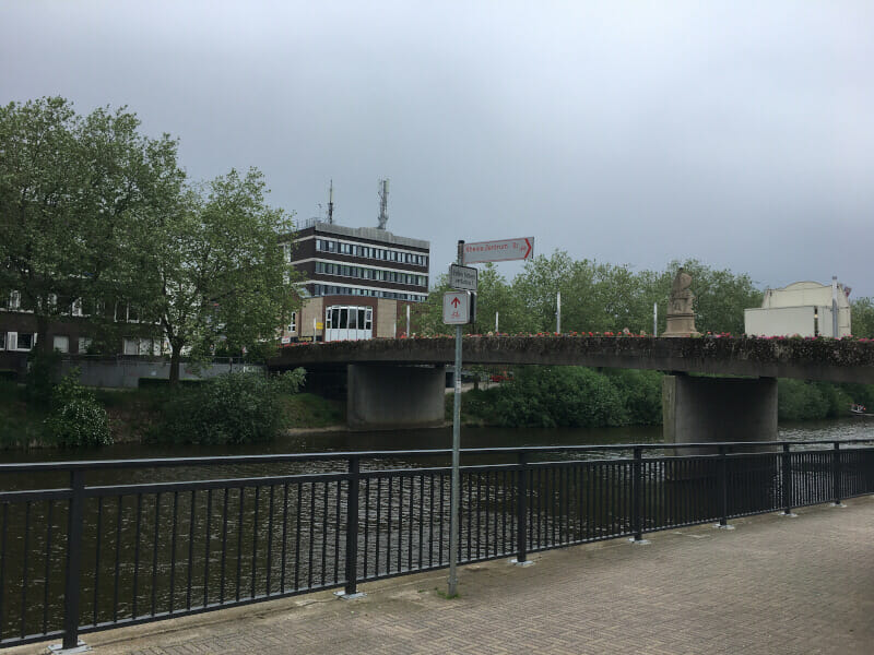 Rheine - Nepomukbrücke am Emsradweg