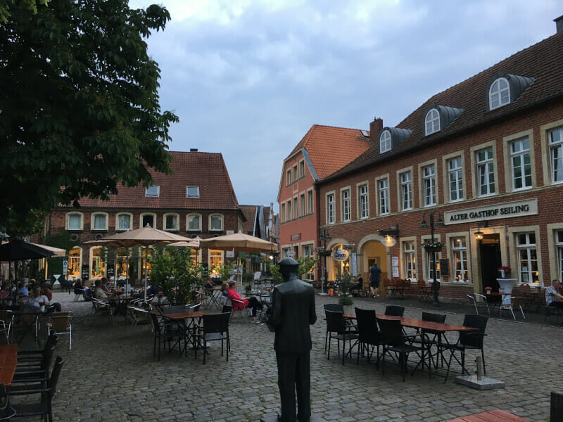 Innenstadt von Telgte. Am Emsradweg.