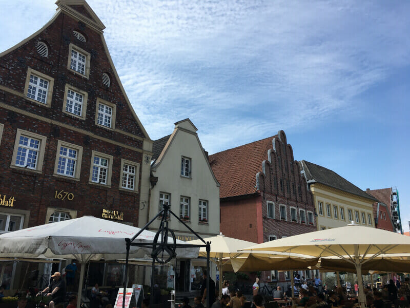 Warendorf - Marktplatz - Emsradweg.