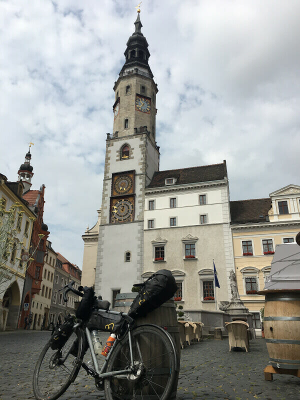 Görlitz Altstadt mit Gravelbike - wunderschön am Oder-Neiße-Radweg.