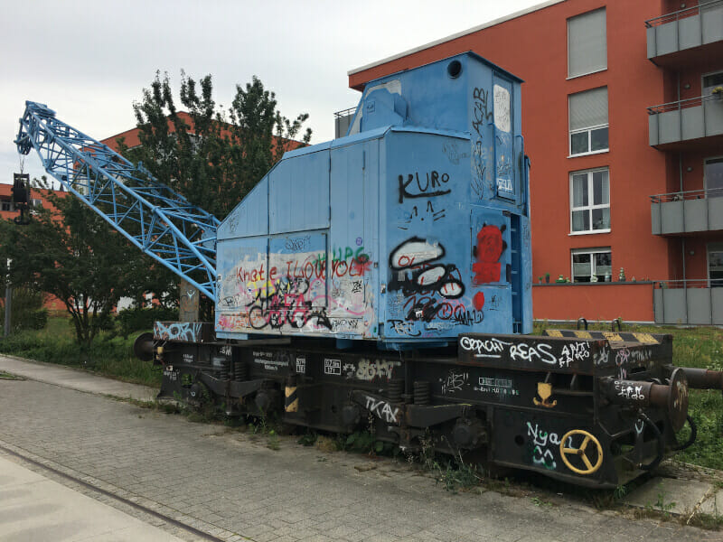 Schienen am Oder-Ufer - Frankfurt (Oder) - Oder-Neiße-Radweg.