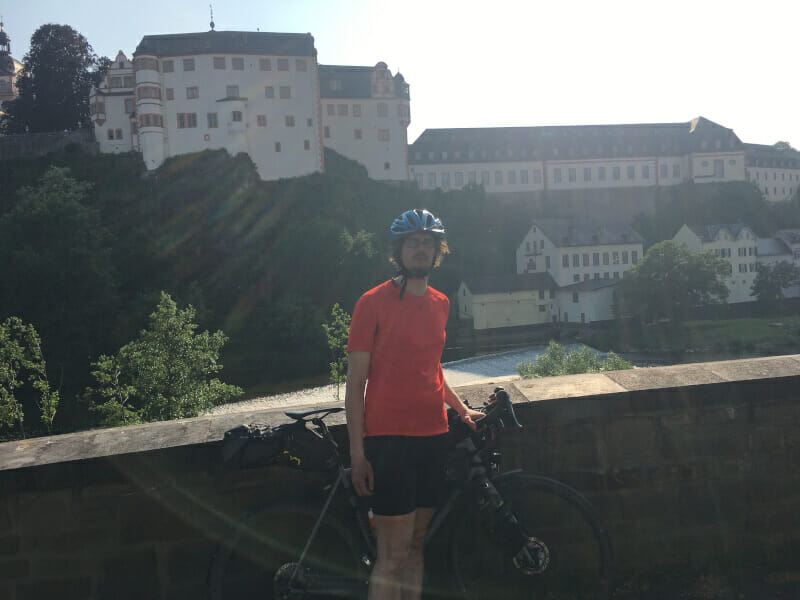 Der Radtouren-Checker so in Weilburg am Lahntalradweg.