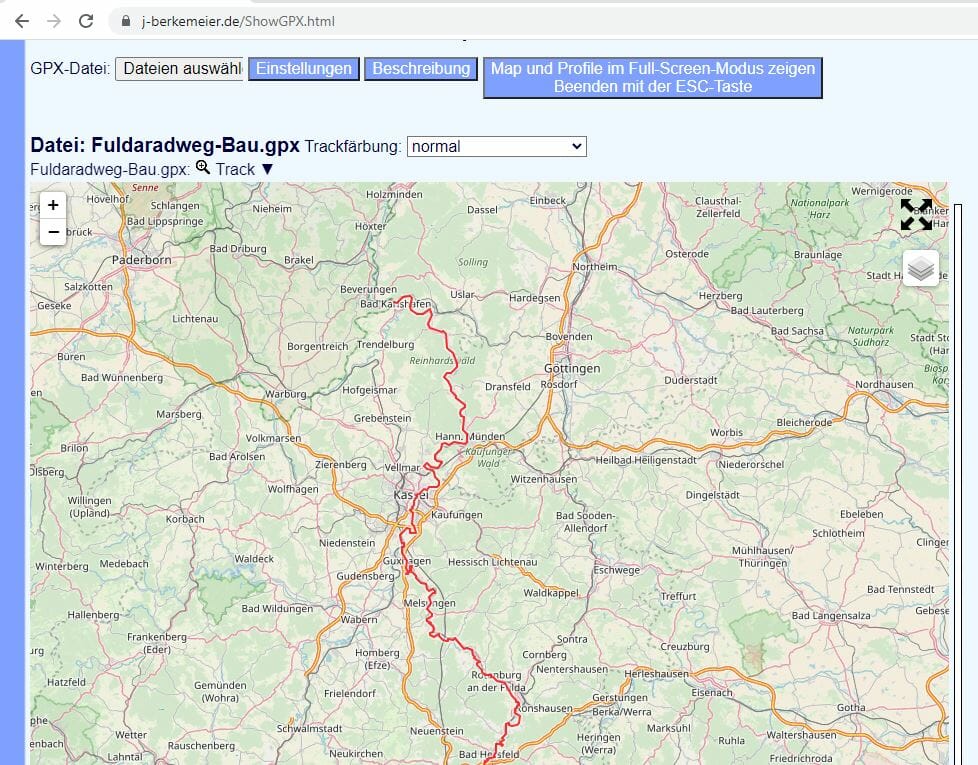 J Berkenmeier Show GPX - Fuldaradweg