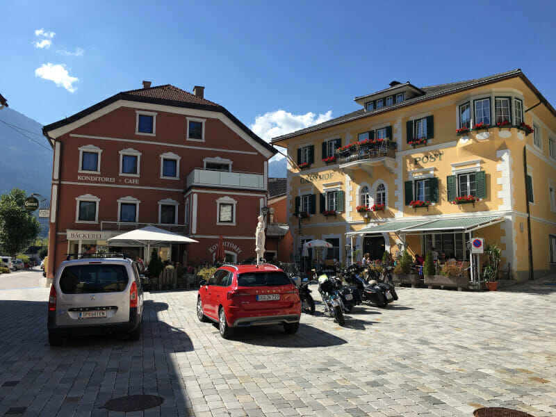 Innenstadt Oberdrauburg am Drauradweg.