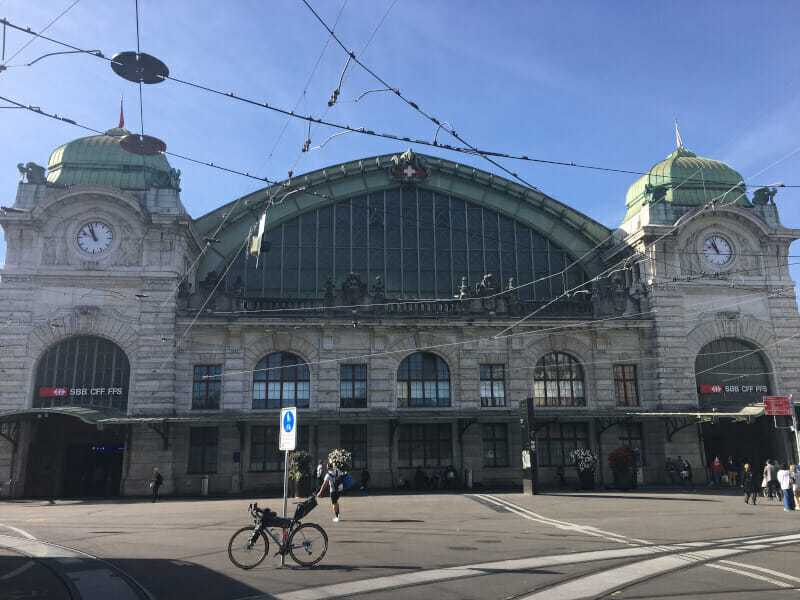 Start Basel Bahnhof SBB - Nord-Süd-Route.