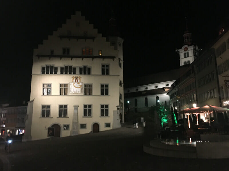 Sursee in der Nacht - Nord-Süd-Route in der Schweiz.