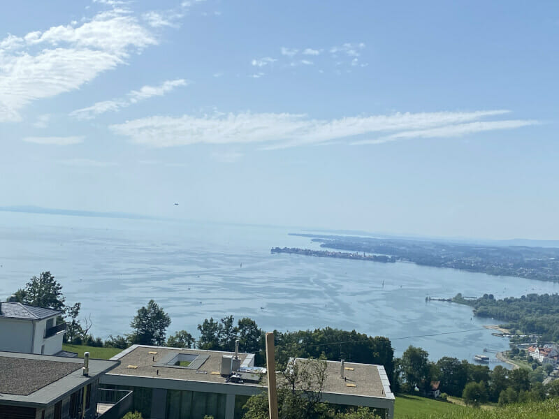 Pfänderanstieg - wunderschöner Blick auf den Bodensee.