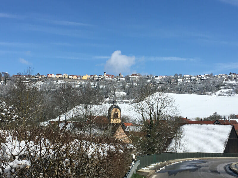 Blick auf Langenburg, vom Radweg aus.