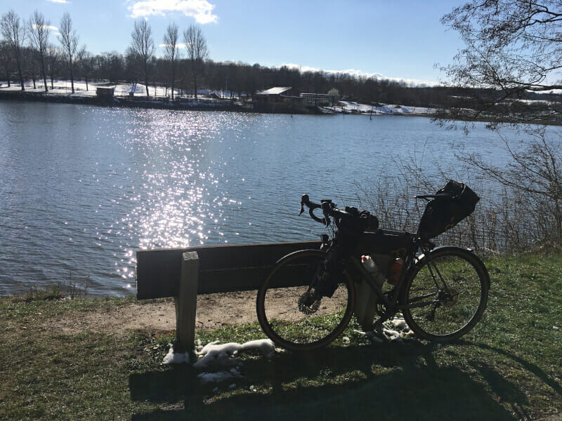Stausee Buch bei Rainau - episch mit Gravelbike.