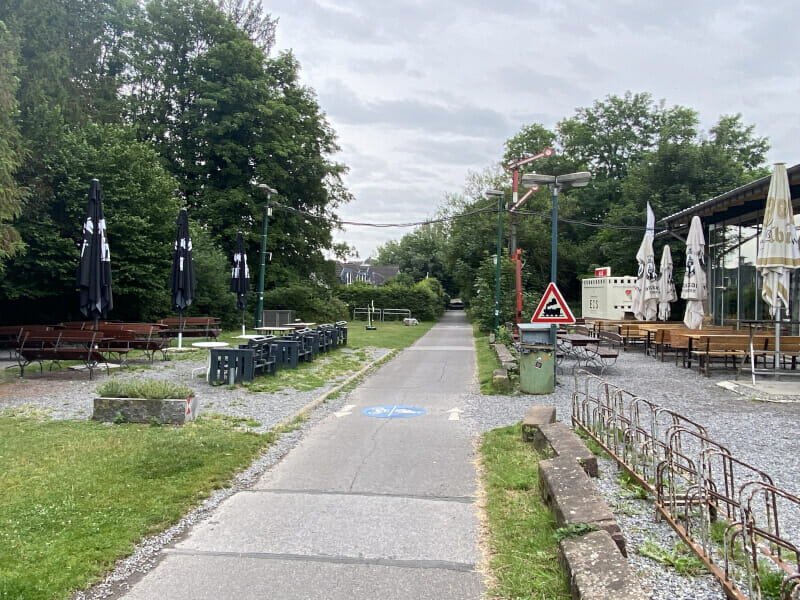 Biergarten Kornelimünster am Vennbahnradweg.