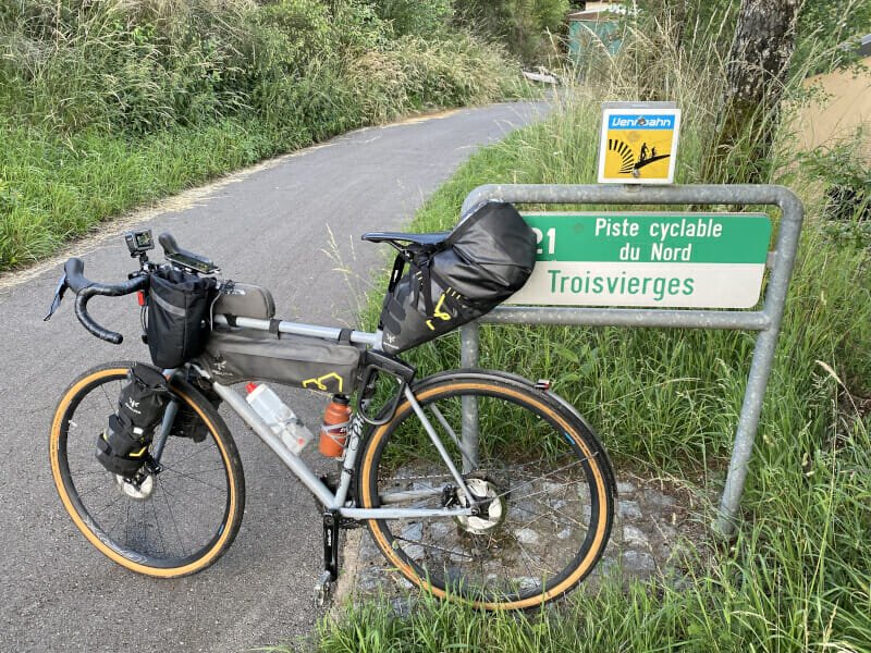 Troisvierge - Ende des Vennbahnradwegs - mit Gravelbike.