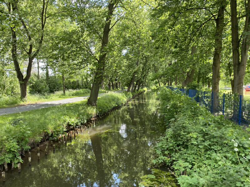 Saale in Elze am Leine-Heide-Radweg.
