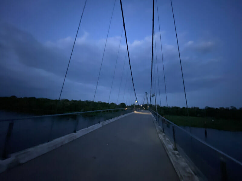 Brücke nach Herrenkrug - Herrenkrugsteg - Magdeburg - Elberadweg