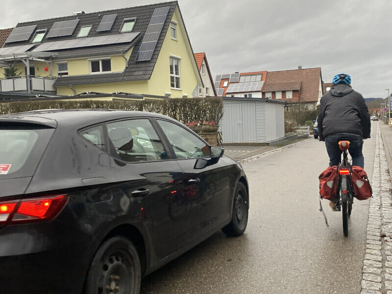 Fahrrad - richtiger Abstand halten