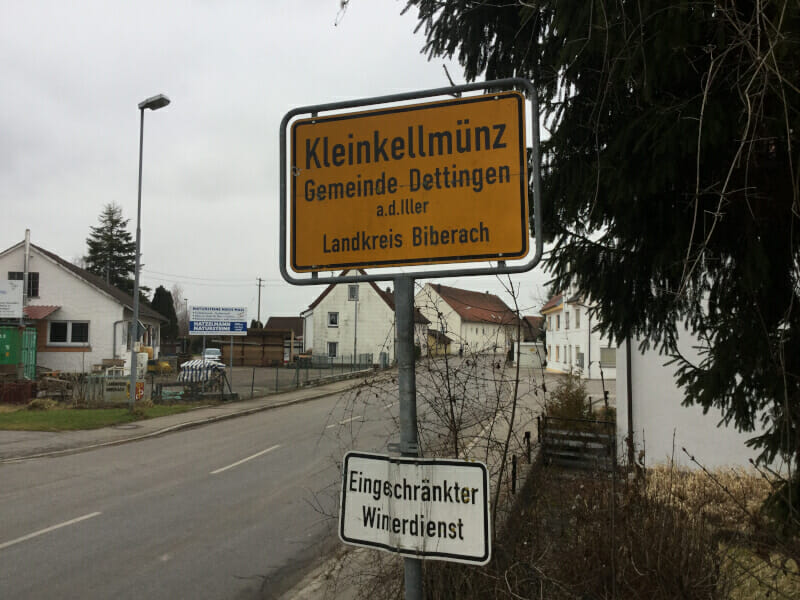 Kellmünz - Ortsschild - Illerradweg.
