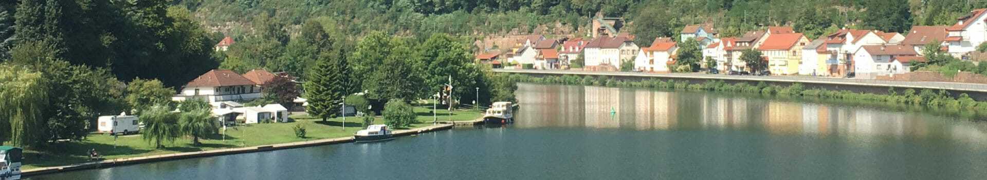 3-Länder Route Baden-Württemberg, Hessen & Bayern - Am Neckar in Zwingenberg (Baden) - toller Blick auf den Neckar!