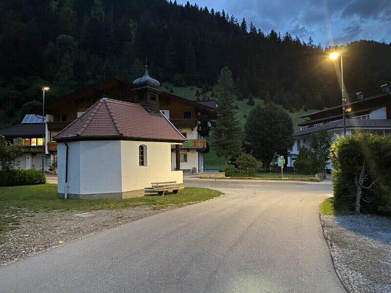Ankunft in Lermoos am Abend – Via Claudia Augusta Radweg.