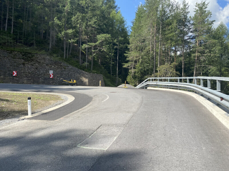 Bergauf zur Norbertshöhe: Der Reschenpass wurde erkommen auf dem Via Claudia Augusta Radweg bzw. Etschradweg.