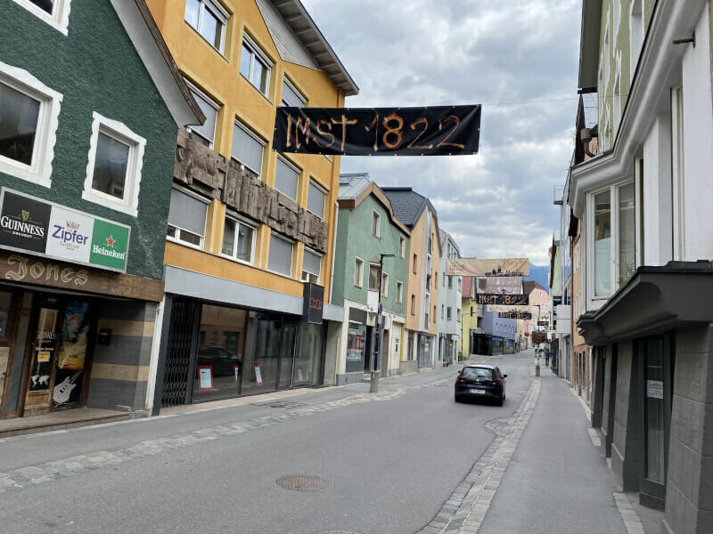 Innenstadt in Imst - Via Claudia Augusta Radweg.