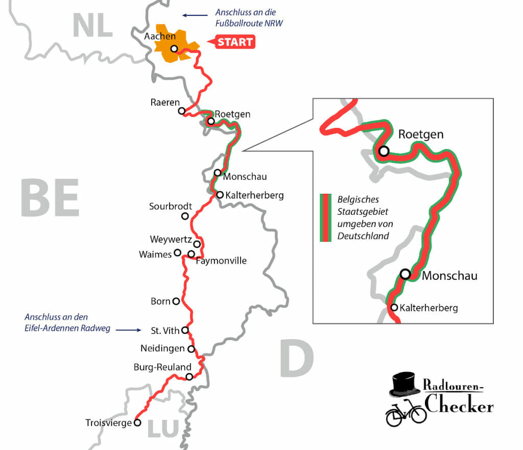 Vennbahnradweg Karte