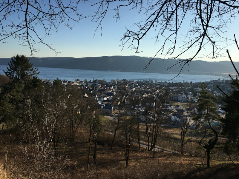 Blick auf Ludwigshafen am Bodensee - Schwäbischer-Alb-Radweg - Die letzten Meter.