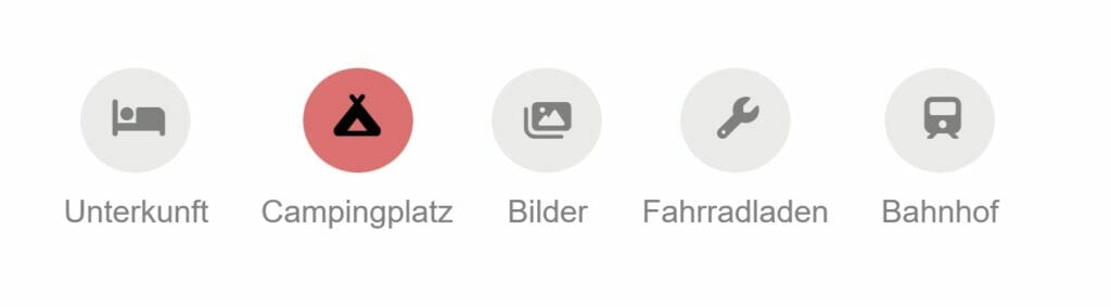 Campingplätze Buttons